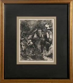 Les Deux Taureaux et une Grenouille, Modern Etching by Marc Chagall