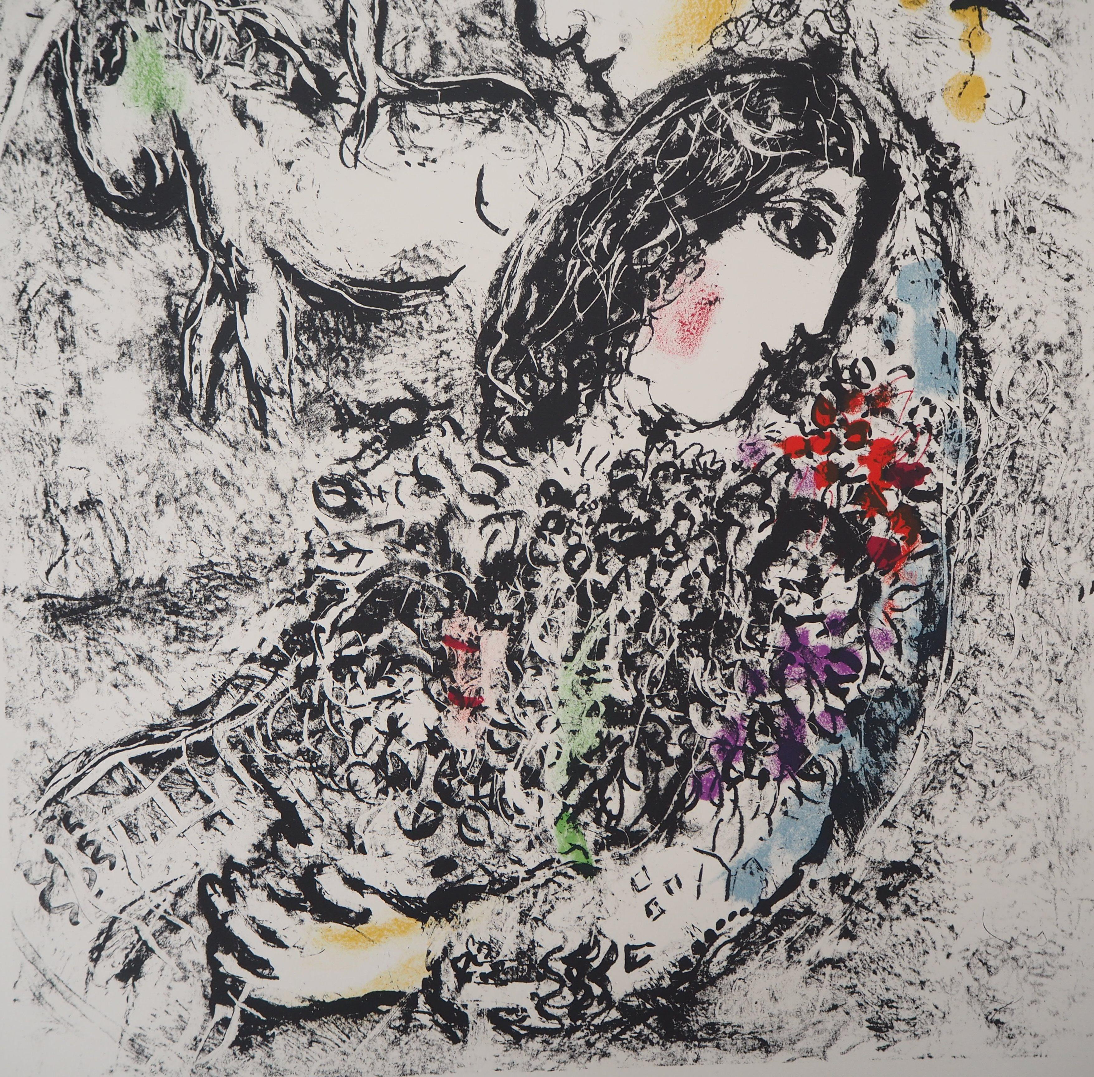 Les Enchanteurs (Lovers at Circus) - Original lithograph (Mourlot #569) - Modern Print by Marc Chagall