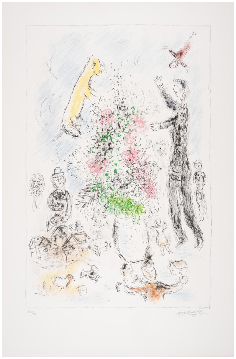 Marc Chagall Figurative Print - Les Lilas