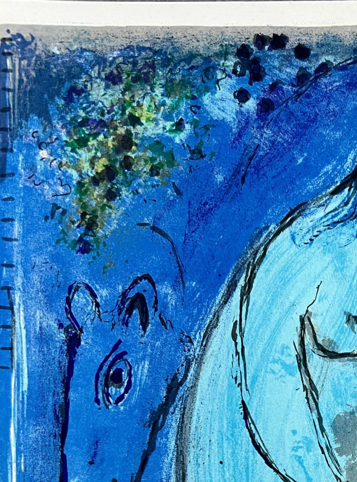 Marc Chagall (1887-1985) - Les Monstres de Notre-Dame

Lithographie de 1954.

Dimensions de la feuille : 38 x 28 cm

Dimensions dans le cadre : 53,2 x 43,2 cm

Éditeur : Maeght Éditeur, Paris.

Imprimeur : F. Mourlot, Paris.

Référence : Chagall