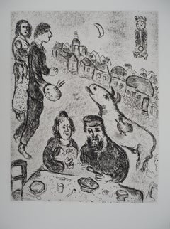 Les Songes : The Meal - Original etching (Cramer #112)