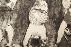 Les Trois Acrobates, Surrealist Etching by Marc Chagall