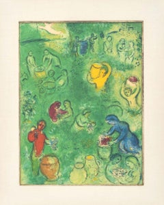 "Les Vendanges" Lithographie en couleurs, 1961