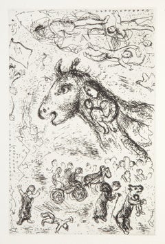 Lettre a Marc Chagall, gravure de Marc Chagall