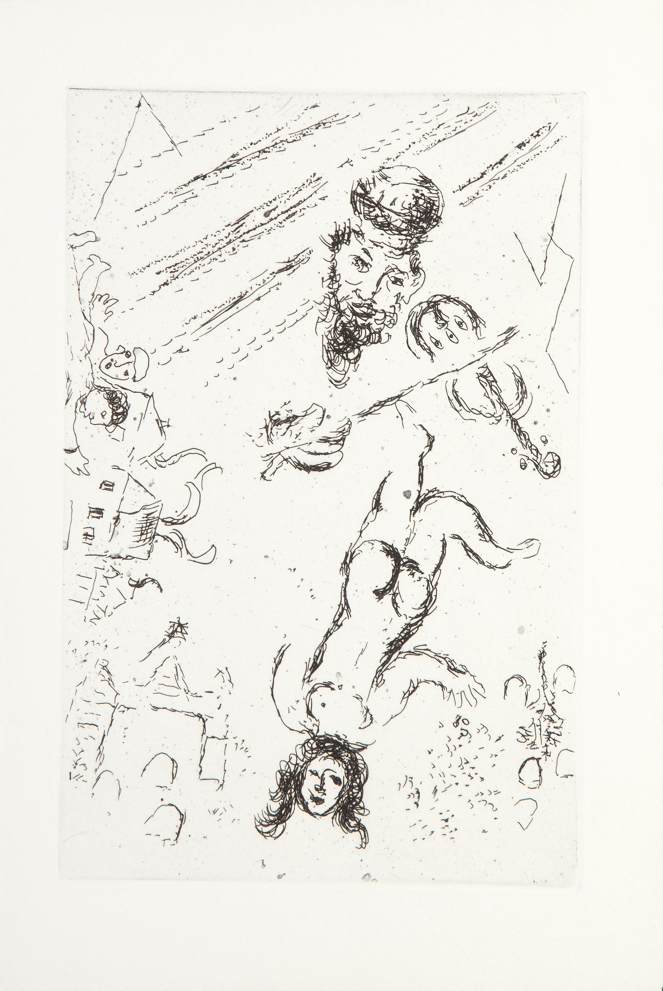 Lettre a Marc Chagall II, Etching by Marc Chagall For Sale 1