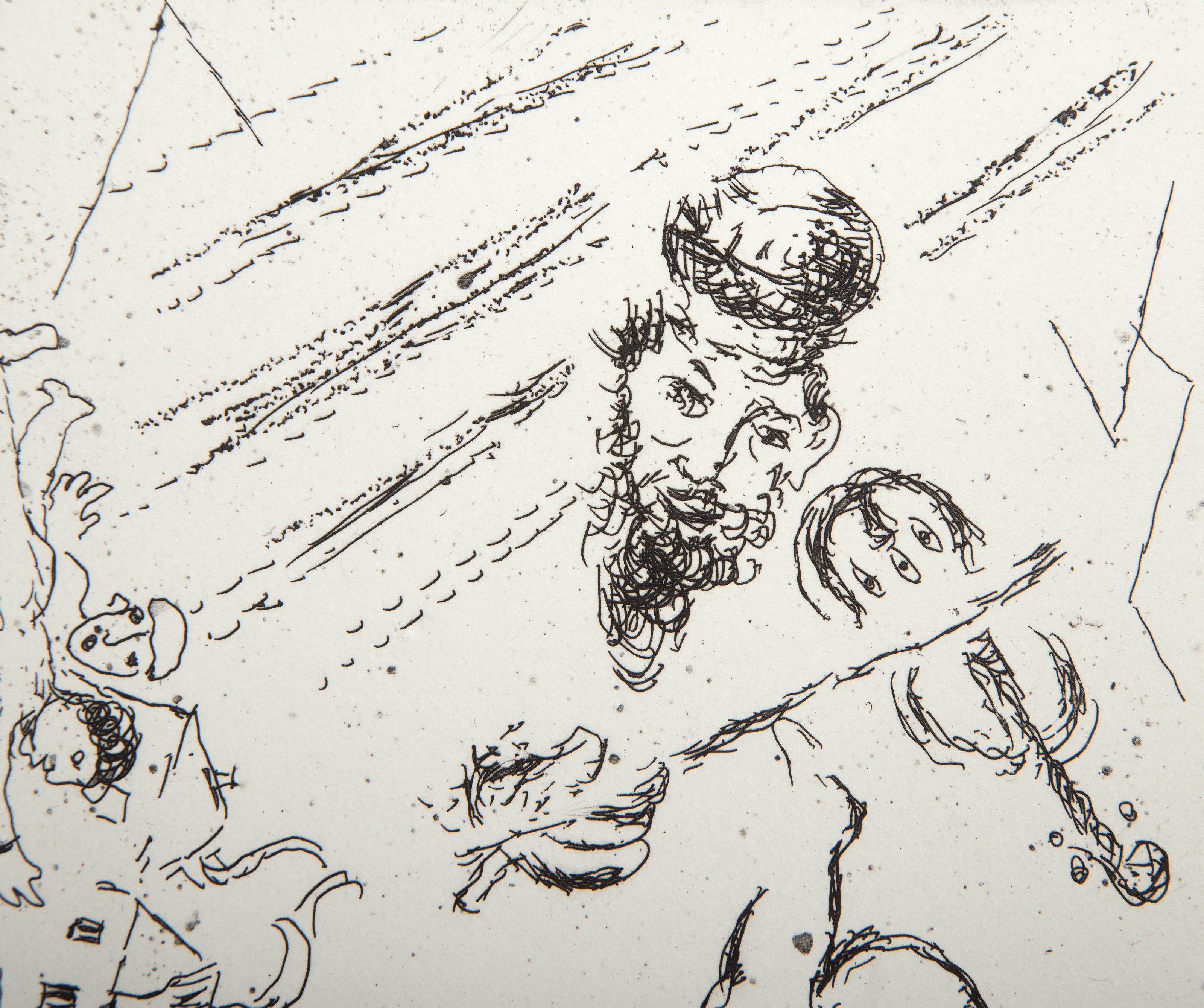 Lettre a Marc Chagall II, Etching by Marc Chagall For Sale 3