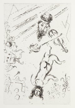 Vintage Lettre a Marc Chagall II, Etching by Marc Chagall