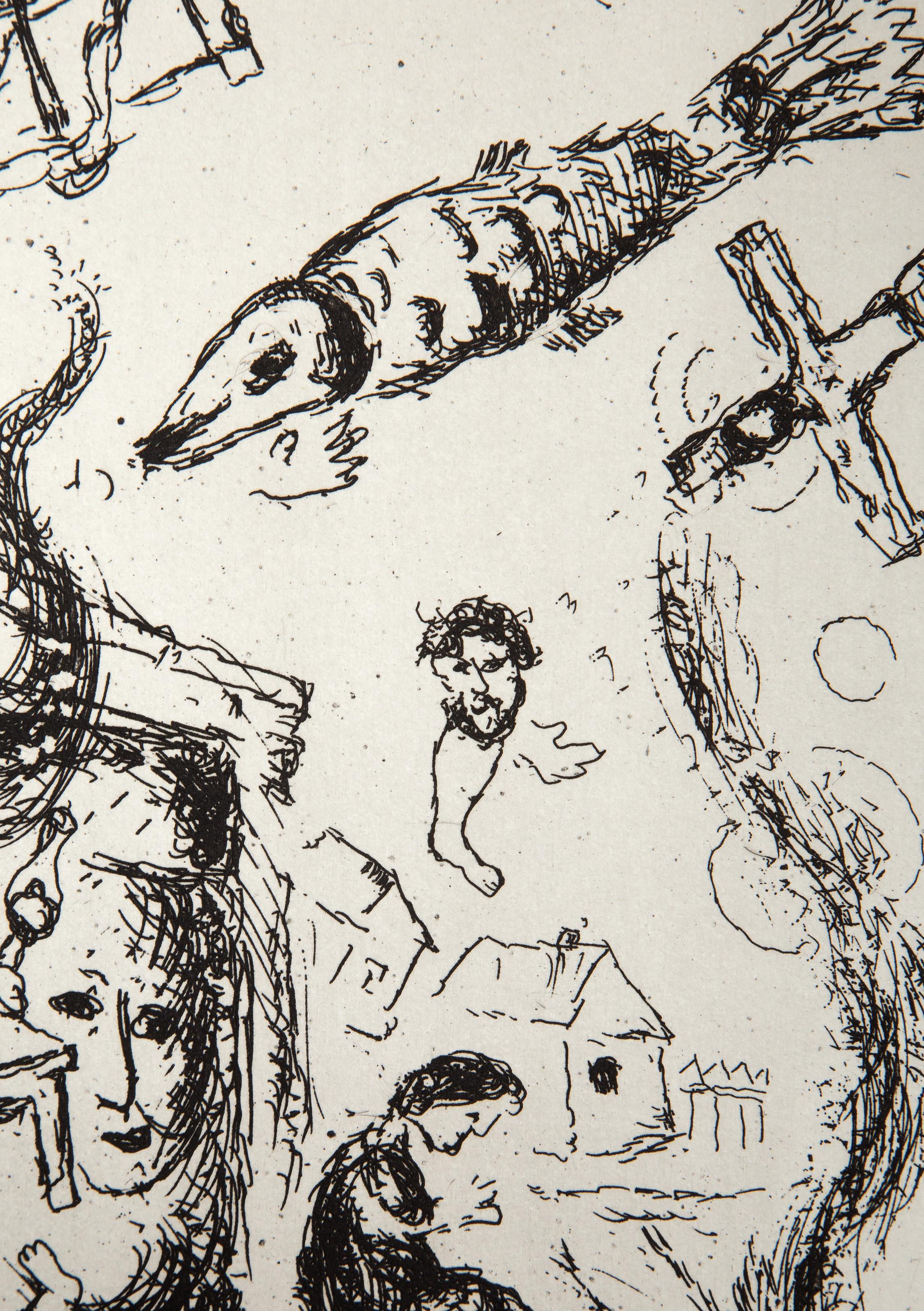 Lettre a Marc Chagall III, Etching by Marc Chagall For Sale 2