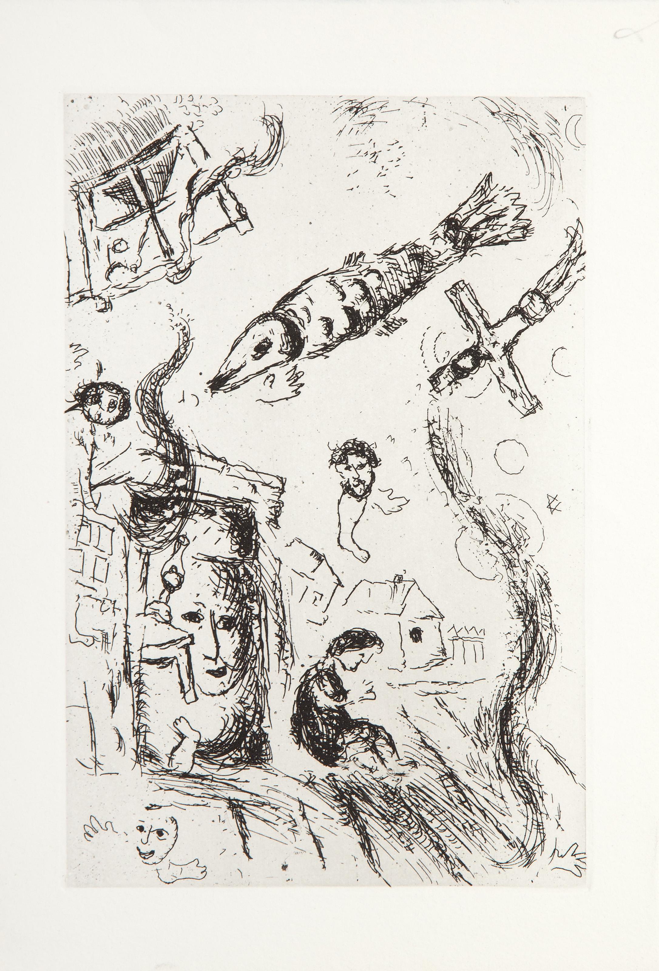 Lettre a Marc Chagall III, Etching by Marc Chagall For Sale 3