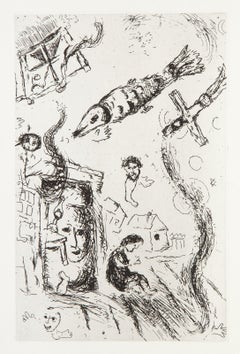Lettre a Marc Chagall III, gravure de Marc Chagall