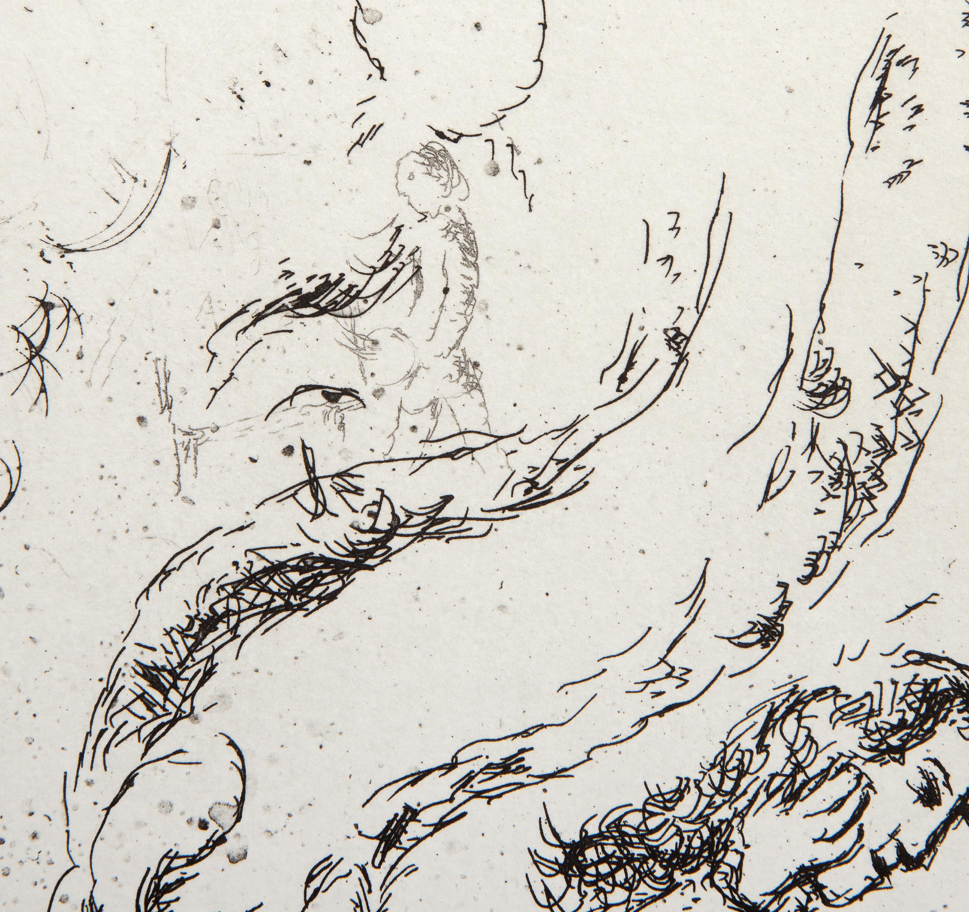 Lettre a Marc Chagall IV, Etching by Marc Chagall For Sale 2
