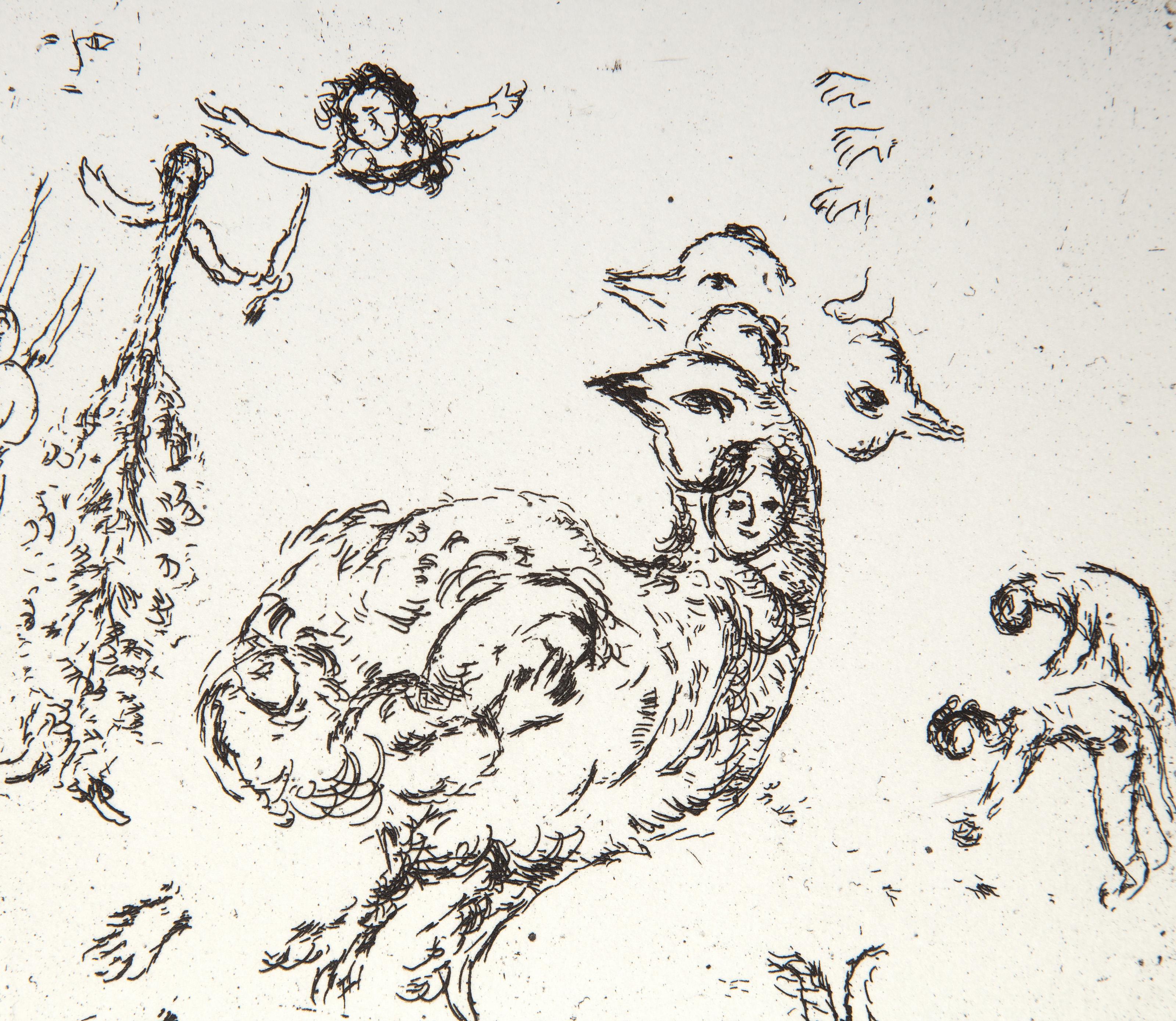 Lettre a Marc Chagall V, Etching by Marc Chagall For Sale 2