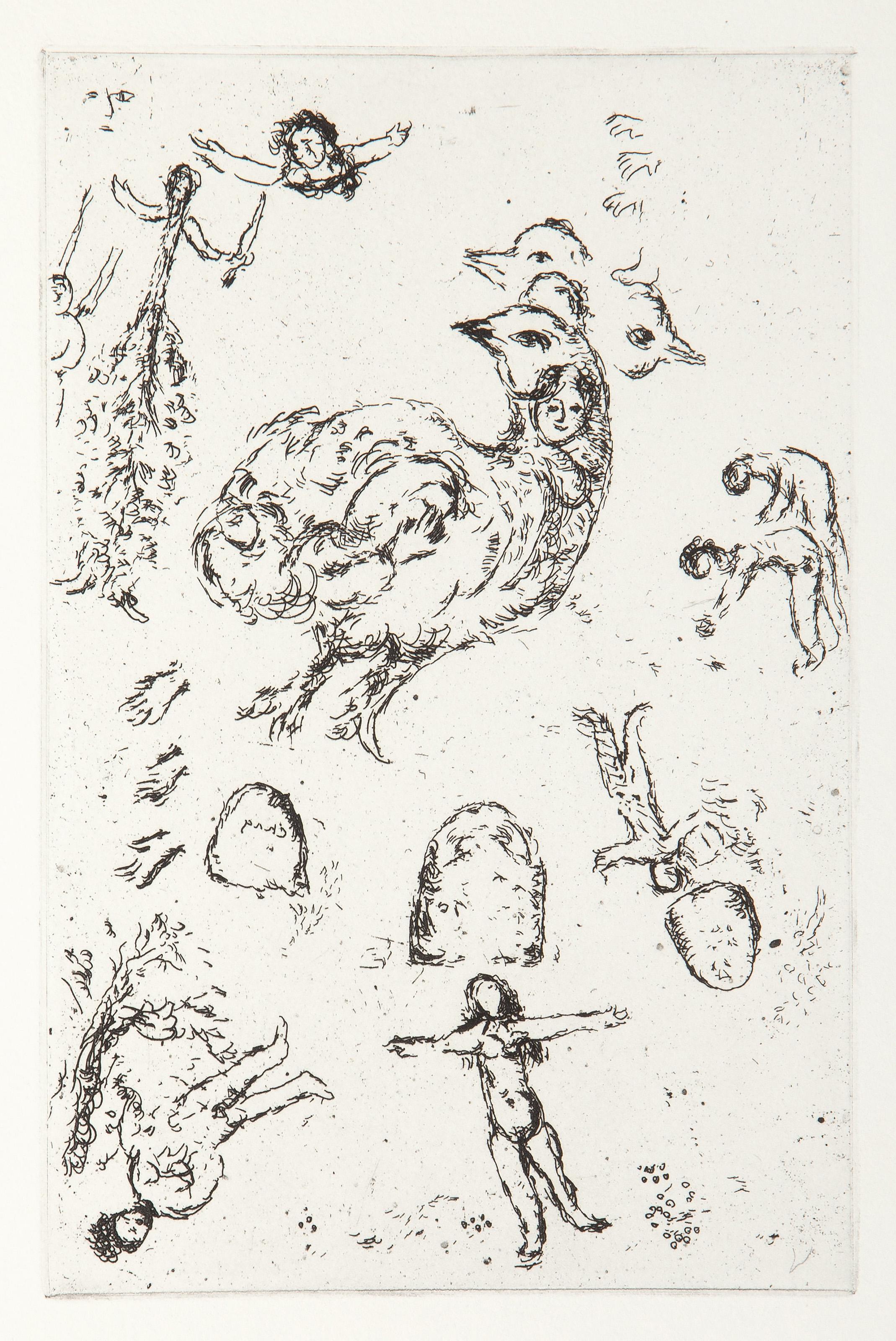 Lettre a Marc Chagall V, Etching by Marc Chagall For Sale 3