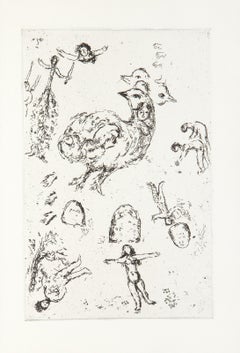Lettre a Marc Chagall V, gravure de Marc Chagall