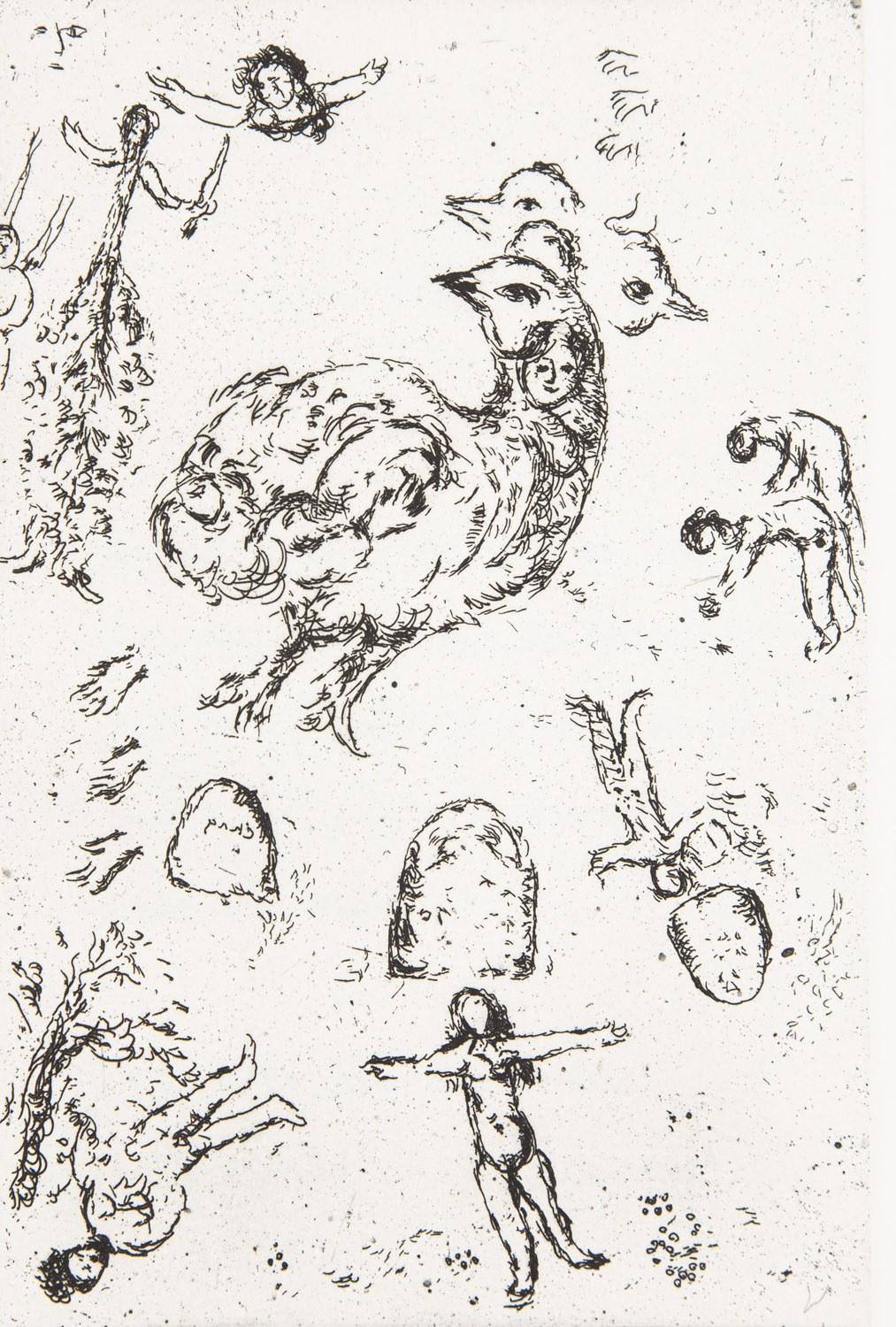 Lettre à Marc Chagall, avec cinq gravures de l'artiste en vente 10