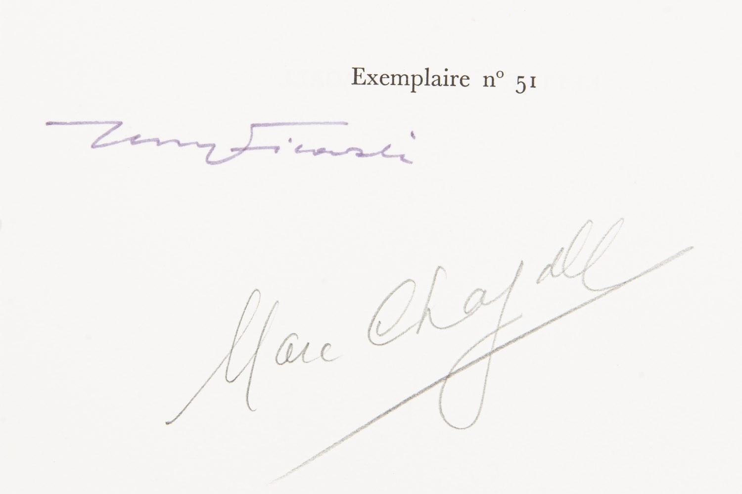 Lettre à Marc Chagall, avec cinq gravures de l'artiste en vente 4