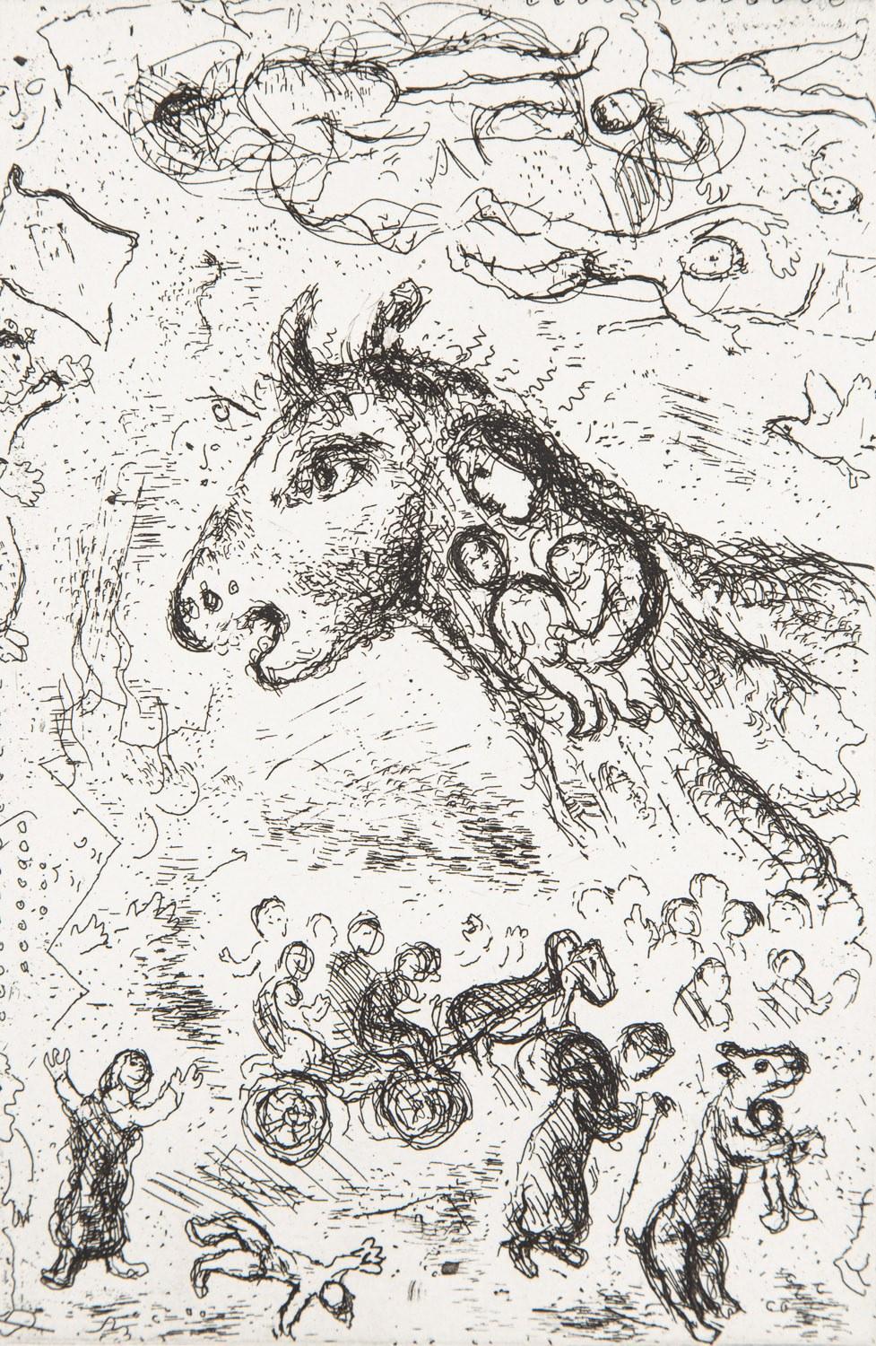 Lettre à Marc Chagall, avec cinq gravures de l'artiste en vente 5