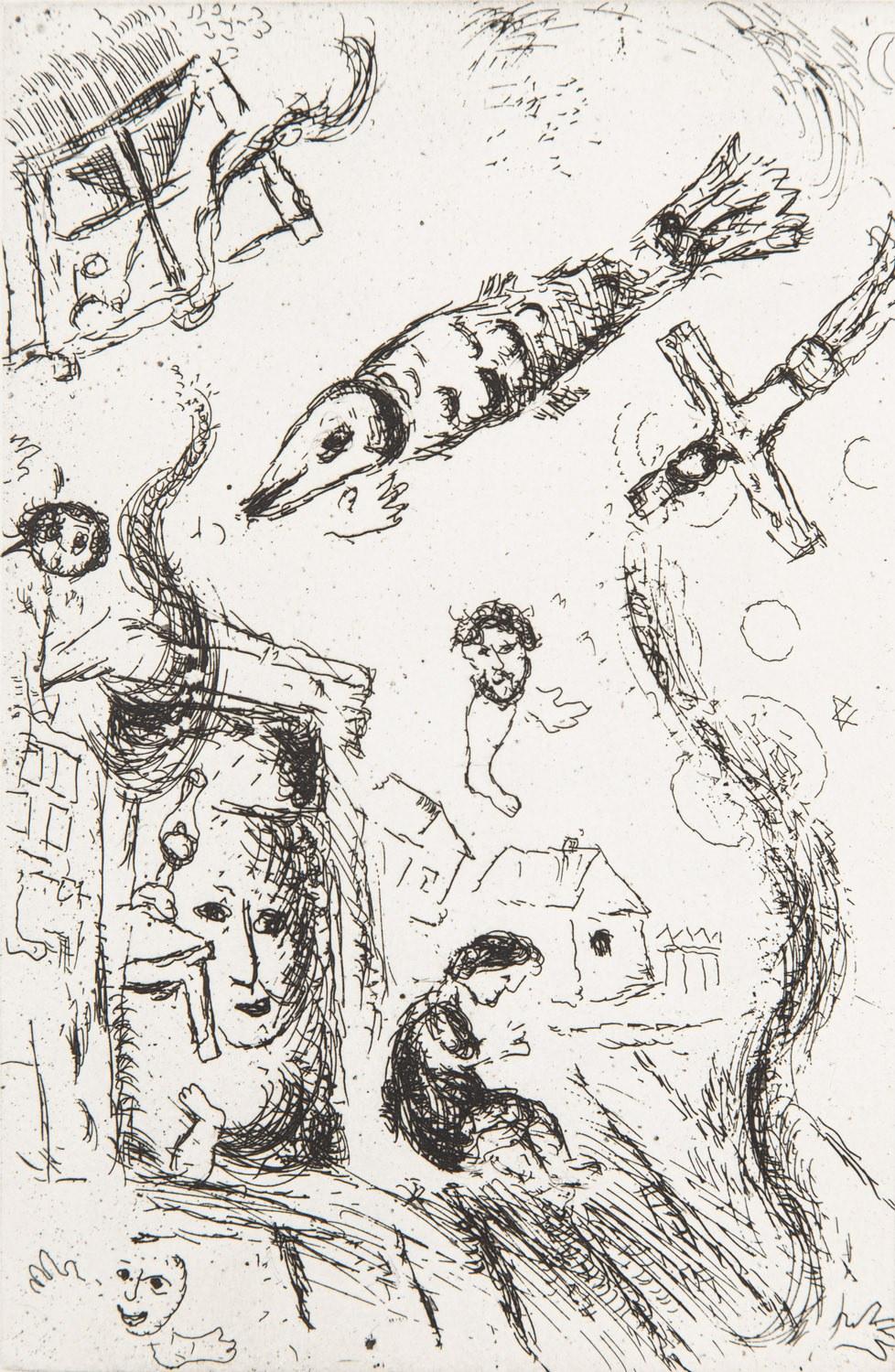 Lettre à Marc Chagall, avec cinq gravures de l'artiste en vente 8