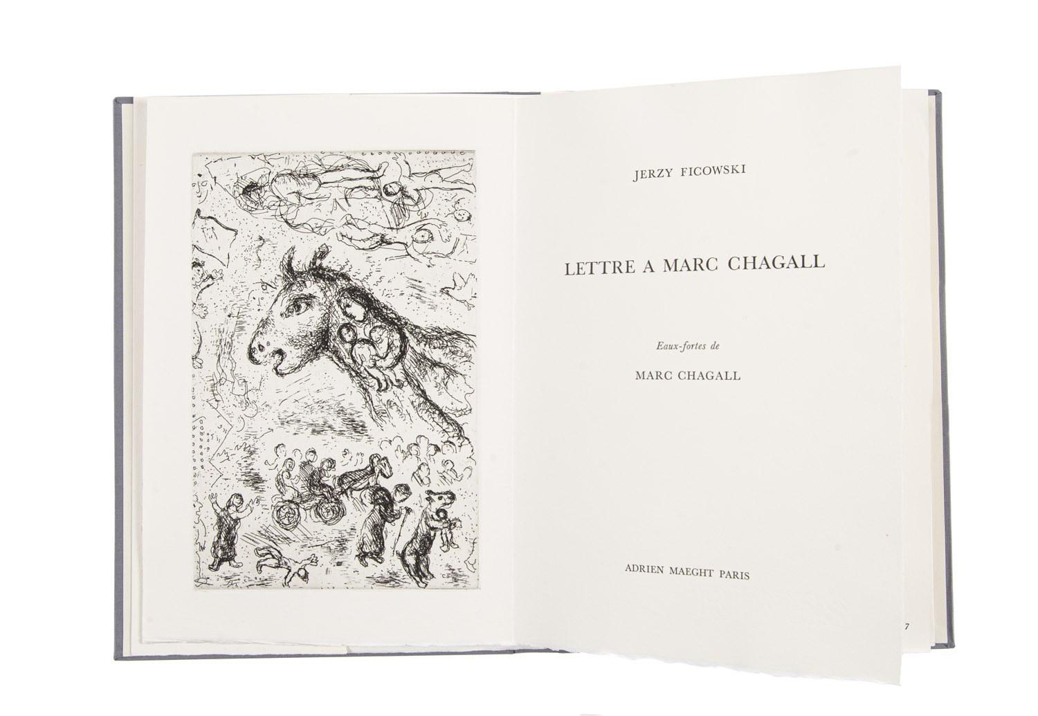 Lettre à Marc Chagall, con cinco grabados del artista