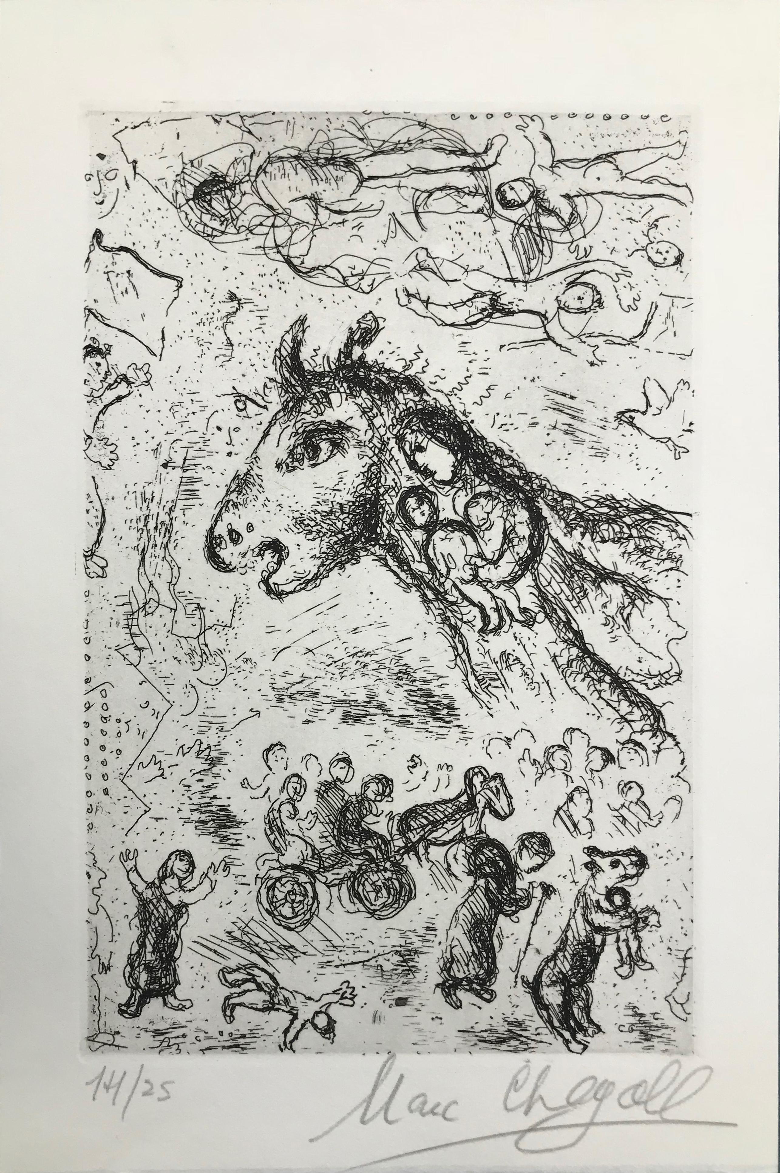 LETTRE A PORTFOLIO - Surrealist Print by Marc Chagall