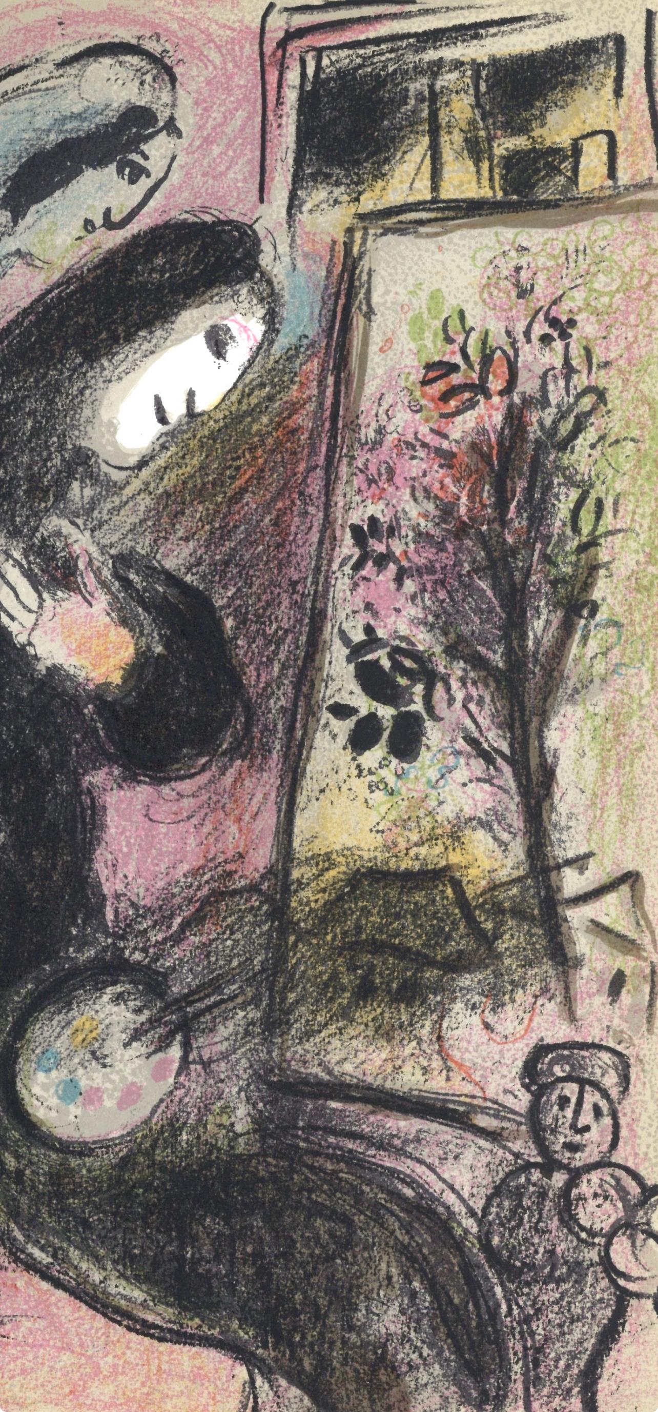 L’Inspirée (Cramer 56; Mourlot 398), The Lithographs of Chagall - Print by Marc Chagall