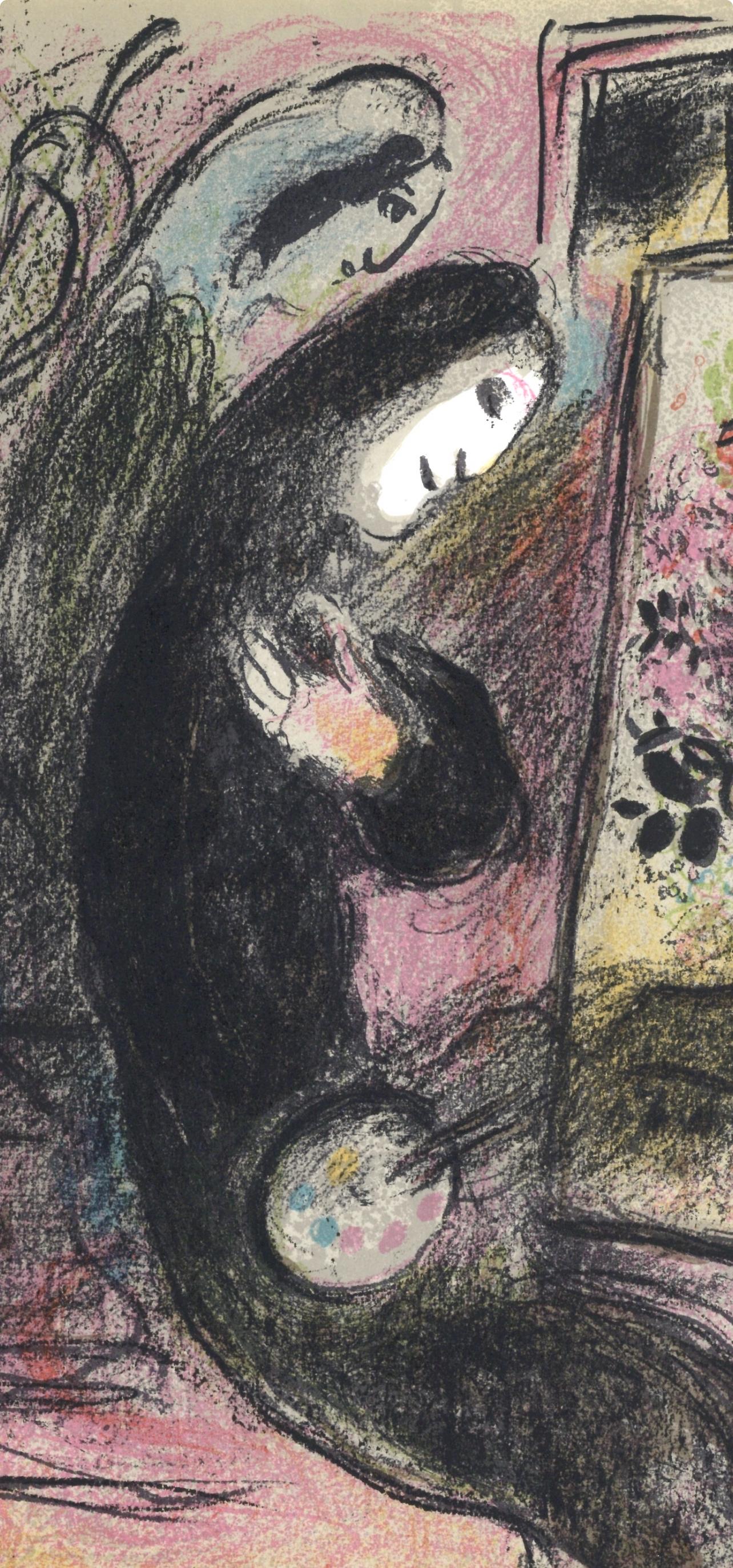 L’Inspirée (Cramer 56; Mourlot 398), The Lithographs of Chagall - Expressionist Print by Marc Chagall