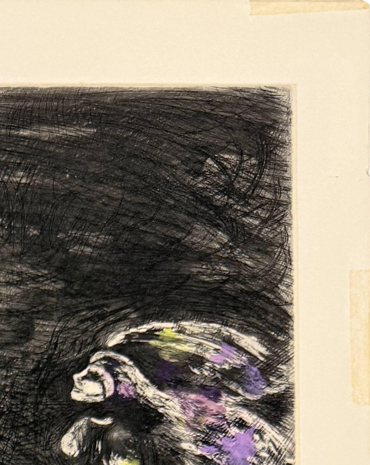 Marc Chagall (1887-1985) - L'Ivrogne et sa Femme

Etching from 1954.

Edition of 100.

Enhanced with watercolour by the artist.

Dimensions of work: 39 x 30 cm.

Reference: Cramer 22.

The work is in Excellent condition.
