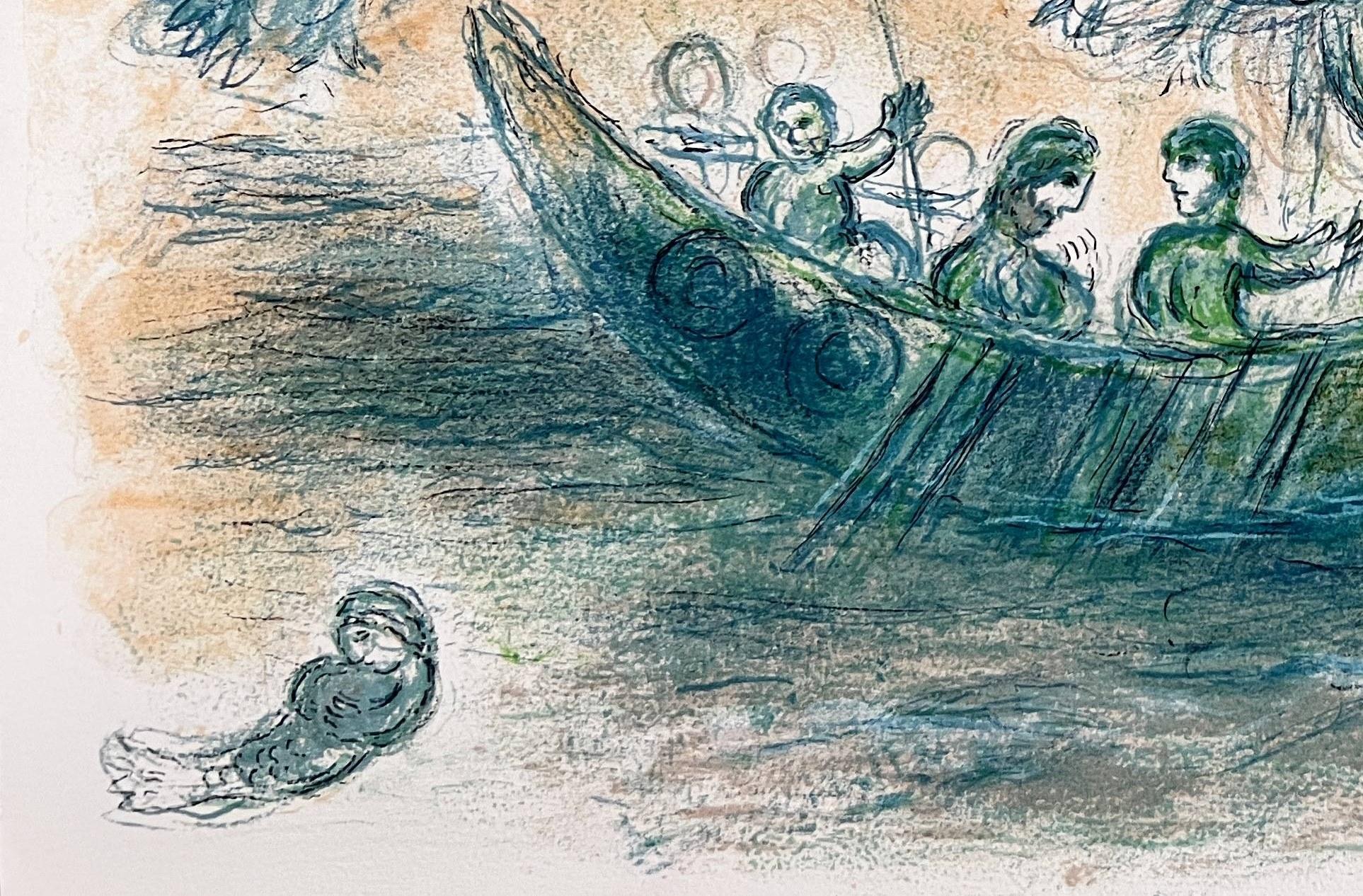 L'Odyssée, Planche XIX - Gris Print par Marc Chagall