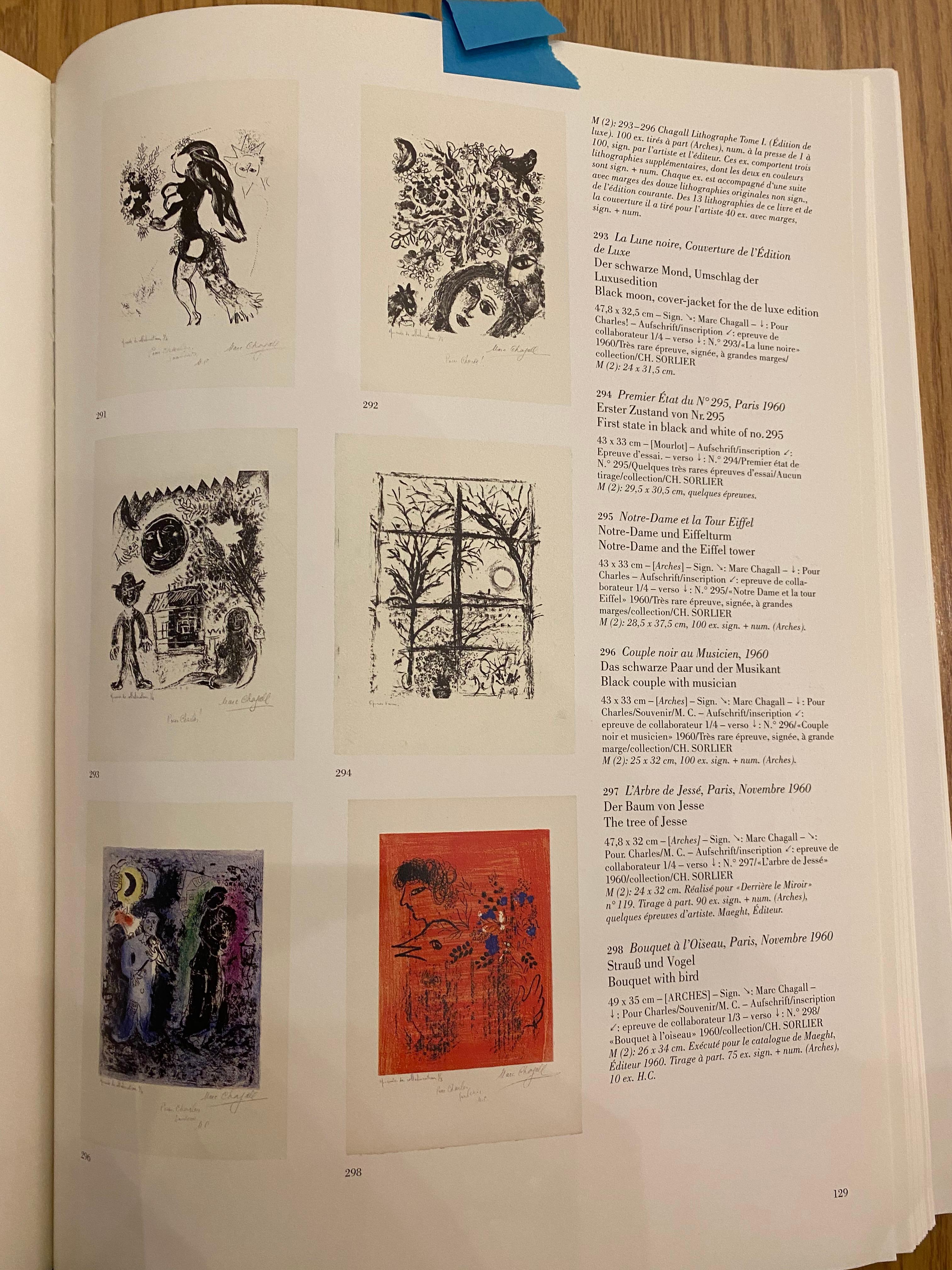 marc chagall numbered prints