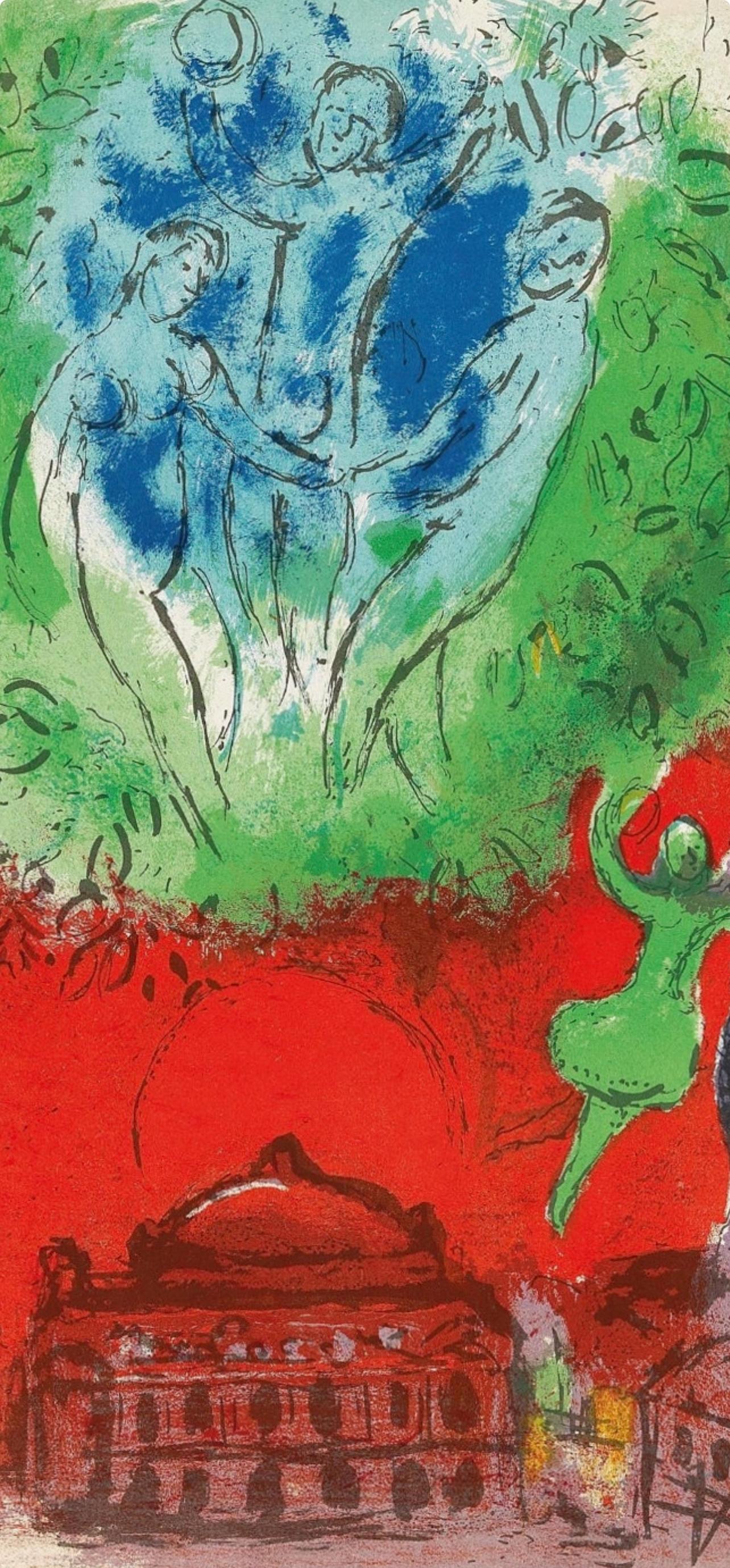 L'Opera (Cramer 24; Mourlot 102), Derrière le miroir (Expressionismus), Print, von Marc Chagall