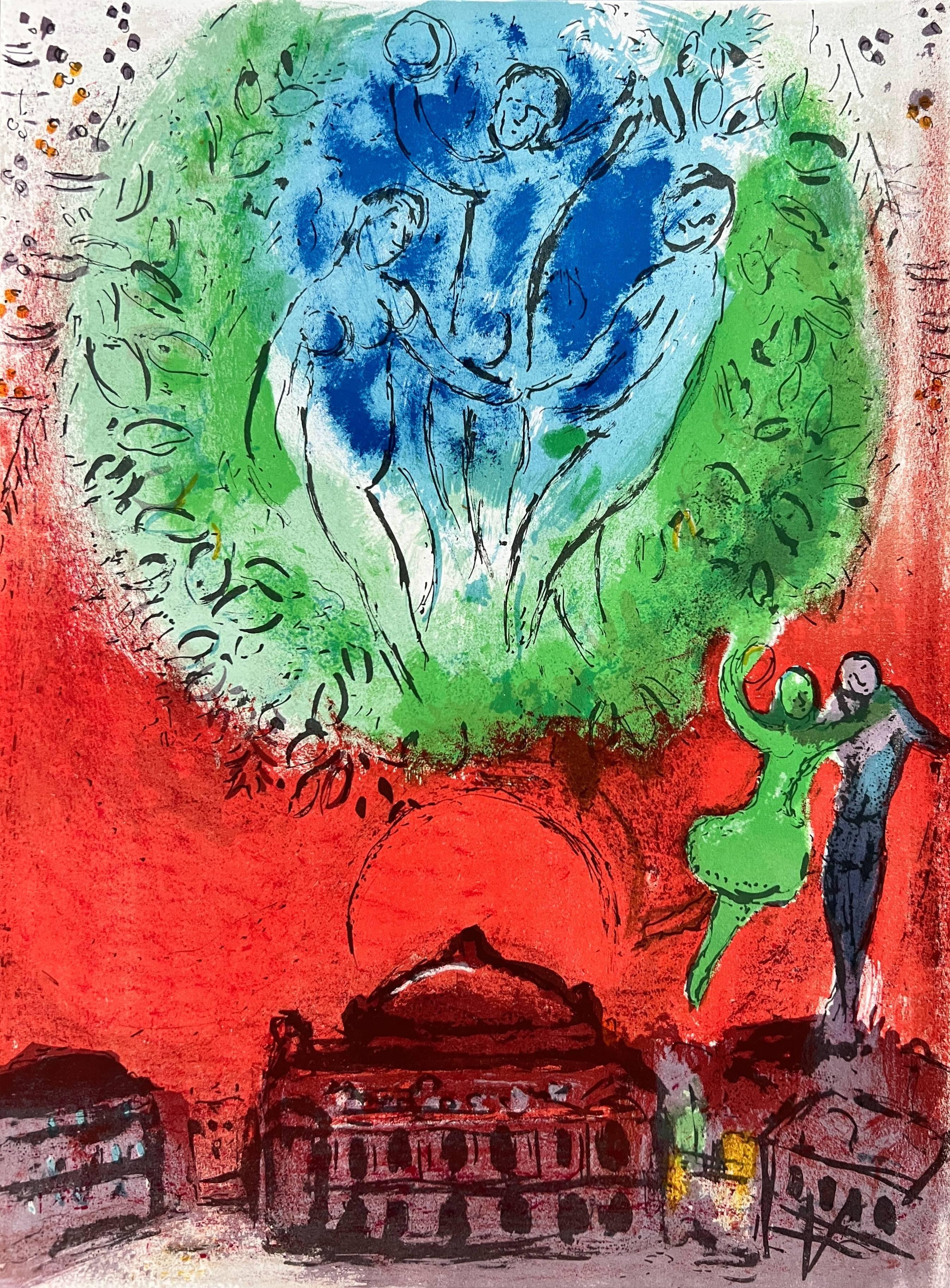 Die Pariser Oper (Surrealismus), Art, von Marc Chagall