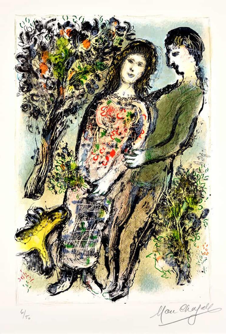 Marc Chagall Figurative Print - L'oranger (The Orange Tree), 1975