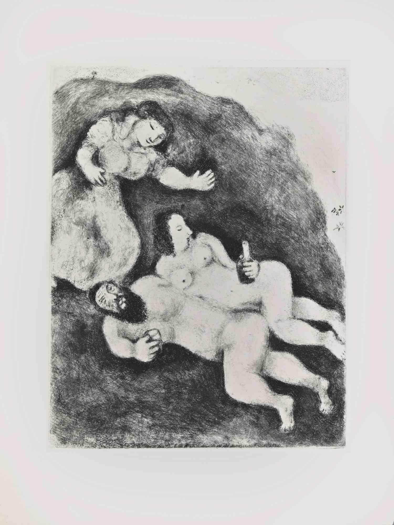 Etching on Montval wove paper, realized by Marc Chagall in 1931-39 and published by Tériade in 1956.

Edition of 275+30 out of commerce copies.

Not signed nor numbered, as issued.

Excellent impression with full margins a a bright and fresh