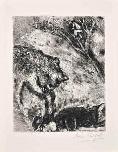 L'Ours et les Deux Compagnons (The Bear and....) - Gravure de Marc Chagall - 1952