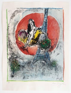 Lovers of the Eiffel Tower - French Russian Paris Eiffel