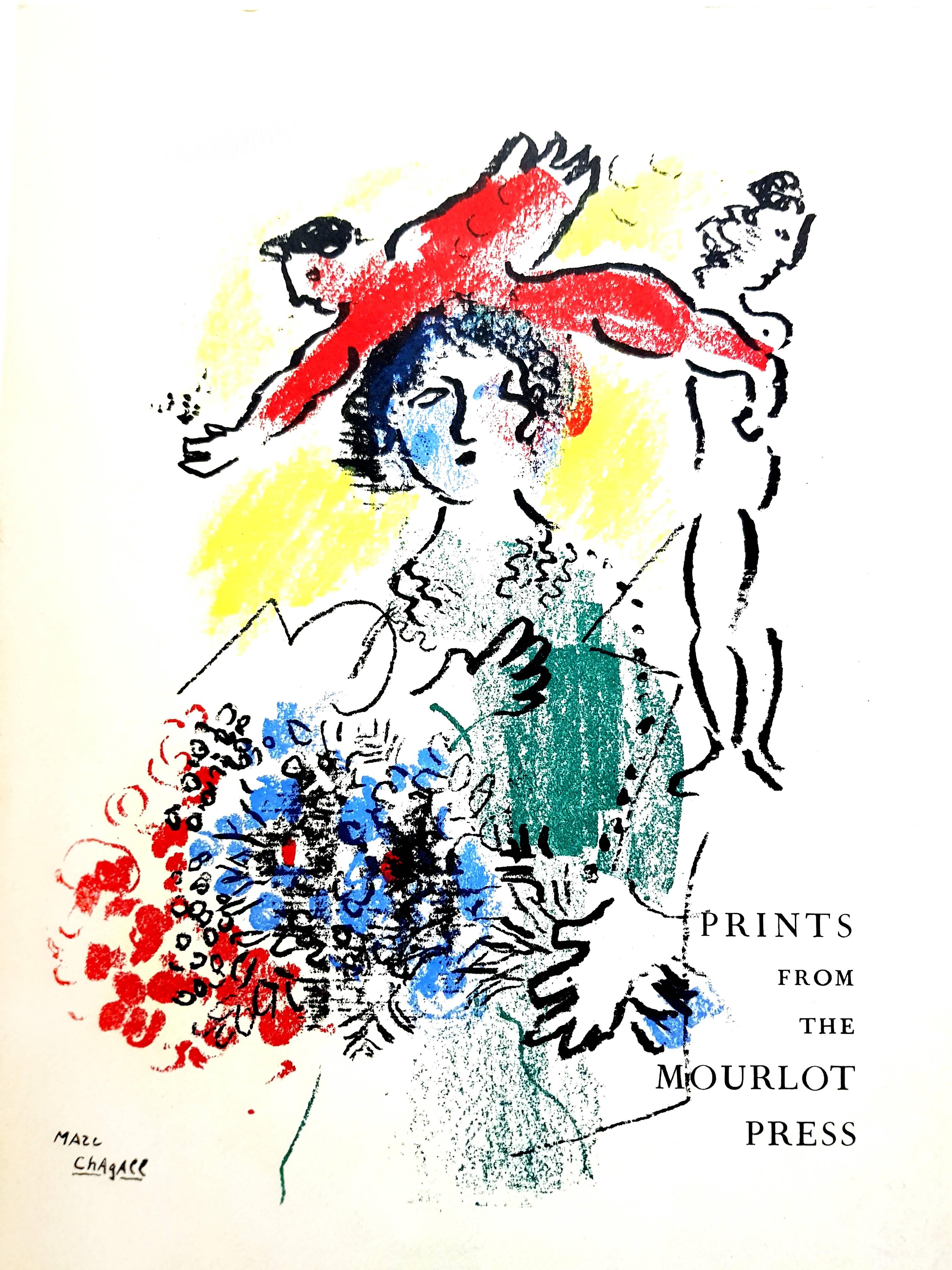 Marc Chagall - Couverture - Lithographie originale 
1964
Dimensions : 30 x 20 cm
Edition de 200 (un des 200 sur Vélin de Rives)
Mourlot Press, 1964

Marc Chagall (né en 1887)

Marc Chagall est né en Biélorussie en 1887 et s'est intéressé très tôt à