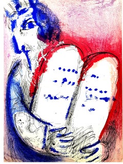 Marc Chagall - Tablets of Stone - Original Lithograph