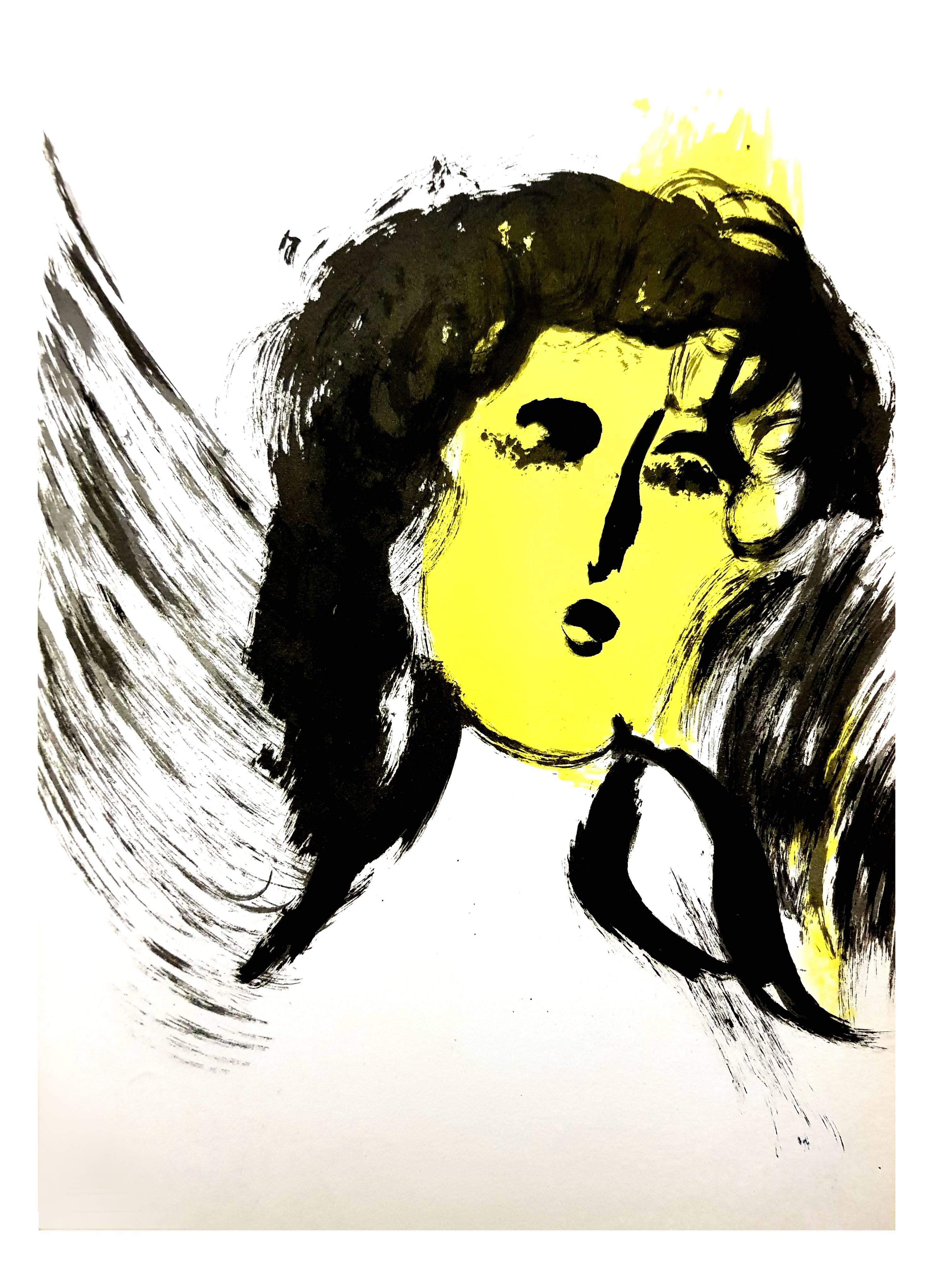 Marc Chagall – Frau mit Engel – Originallithographie