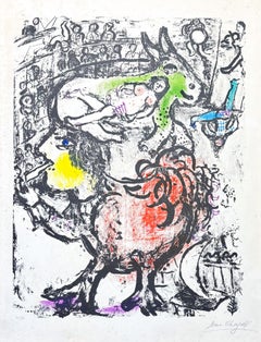Marc Chagall (1887-1985) - Circo Pirouette - Litografía en color sobre papel Arches