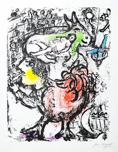 Marc Chagall (1887-1985) - Circus Pirouette - Lithographie couleur sur papier Arches