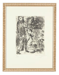 Marc Chagall (1887-1985) - Composición al reloj - Aguafuerte sobre japón - 1967