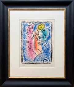 Marc Chagall ( 1887 - 1985 ) - La Piège - lithographie signée sur papier Arches
