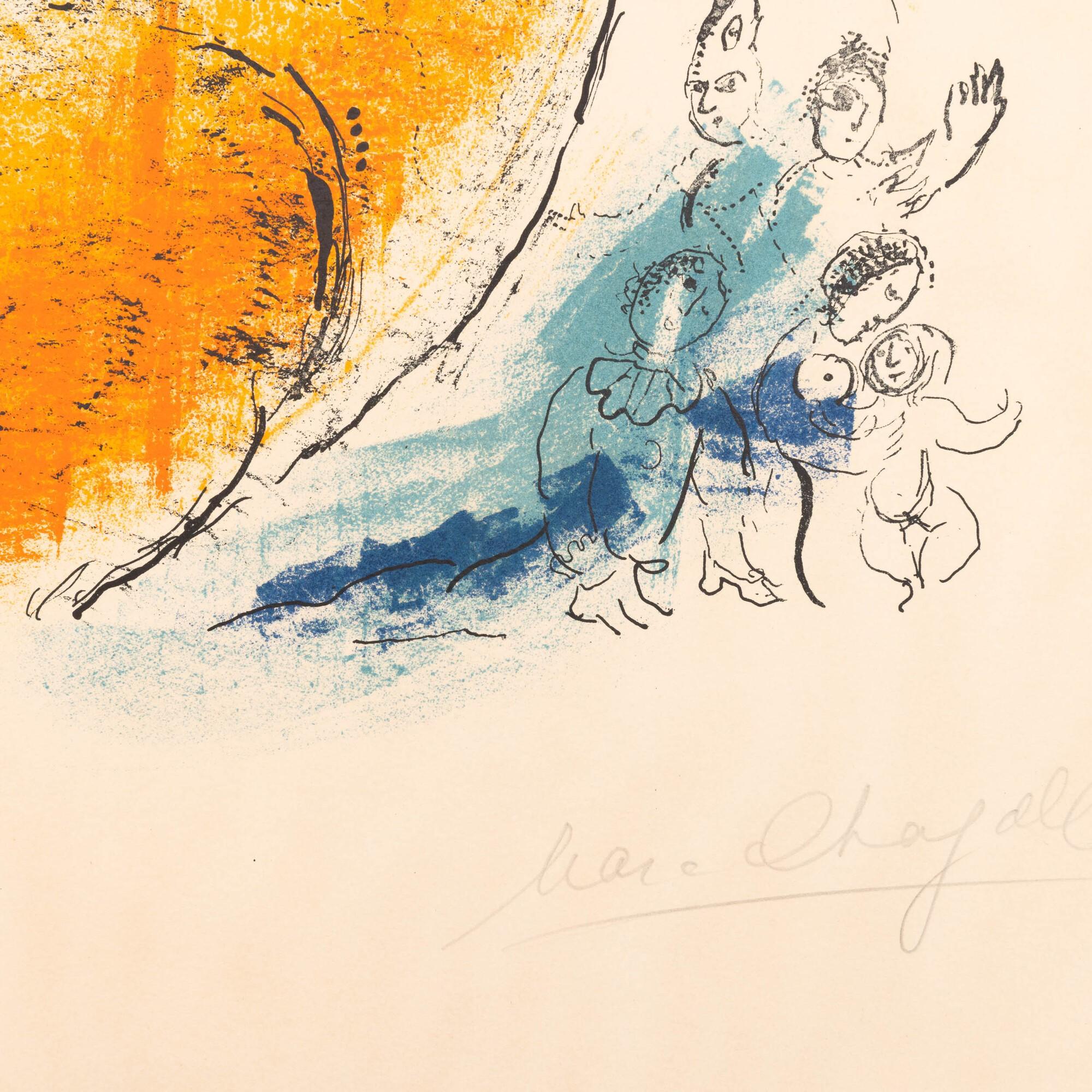 Marc Chagall (1887-1985) -  L'Accordéoniste - Lithographie sur papier en vente 3
