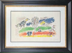 Marc Chagall ( 1887 – 1985 ) – LE FLEUVE VERT – hand-signed Lithograph on Arches