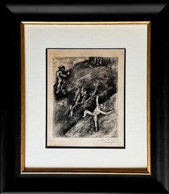 Marc Chagall (1887-1985) -L'Enfant et le Maître d'école- Aguafuerte sobre papel - 1952