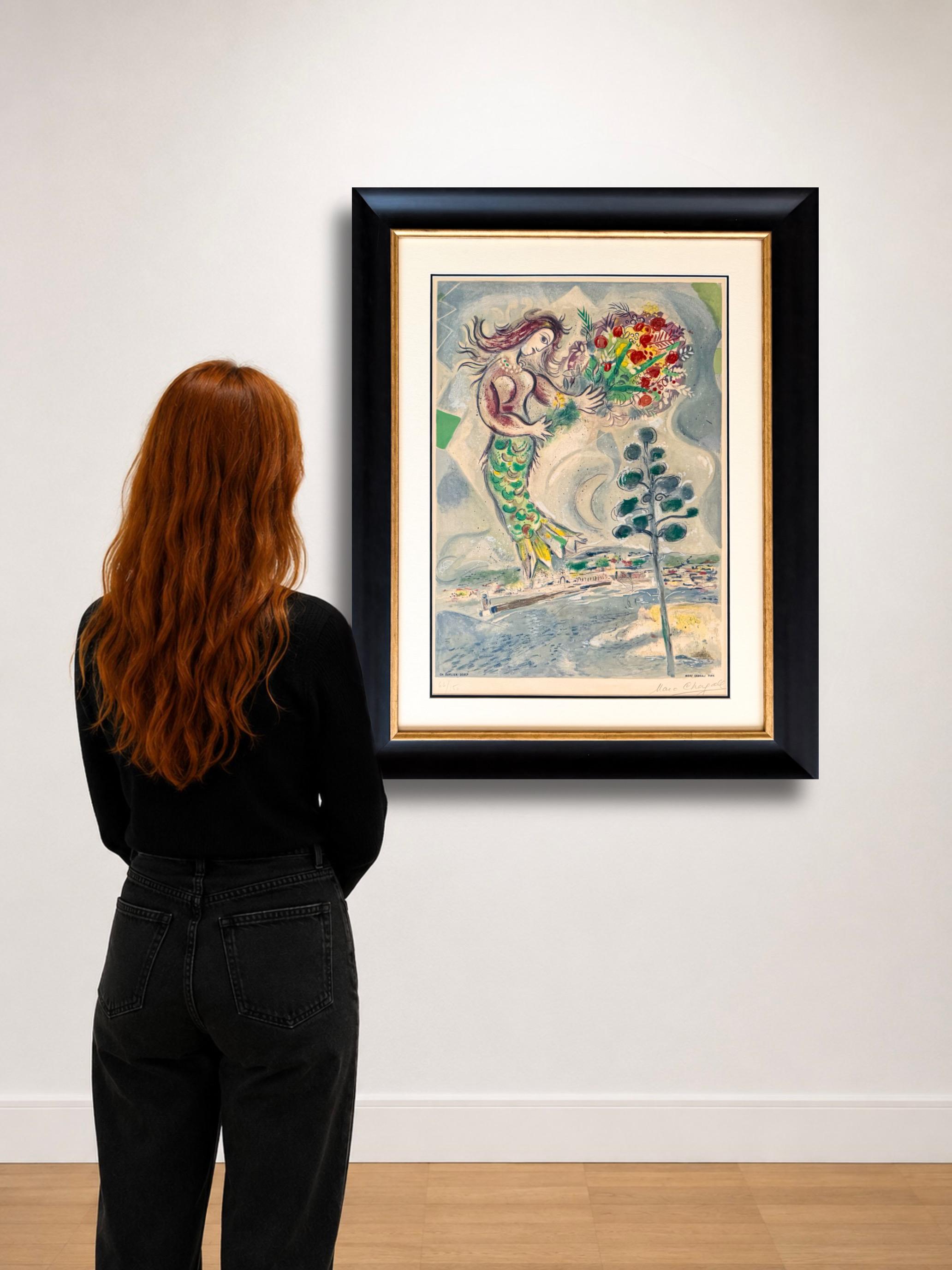 Marc Chagall (1887–1985) – Sirène au pin – Color lithograph on Arches paper