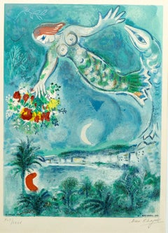 Marc Chagall (1887–1985) - Sirène et Poisson - Lithograph on Arches paper - 1967