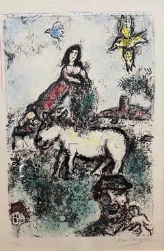 Marc Chagall, « A Sequestered Garden », lithographie originale en couleur, signée à la main