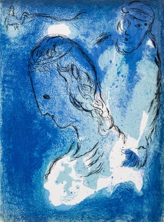 Marc Chagall, Abraham y Sara, de Dibujos para la Biblia, 1956