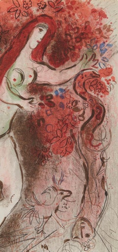 Marc Chagall, Adam and Eve and the Forbidden Fruit, Drawings for the Bible, 1960